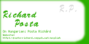richard posta business card
